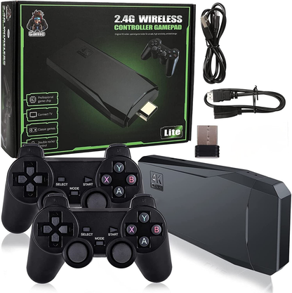 RetroBox 2025 🎮 Hordozható konzol vezeték nélküli kontrollerekkel!