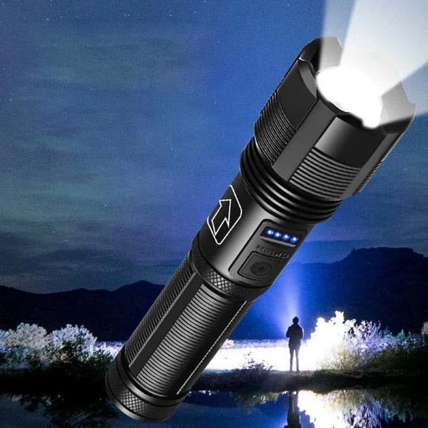 🌲 TAKORA Katonai Zseblámpa – Vízálló, USB-C Töltés, Minden Kalandhoz