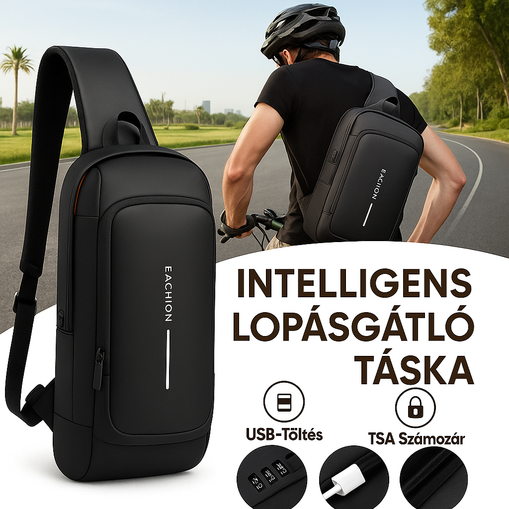 LockGuard – Intelligens Lopásgátló Oldaltáska